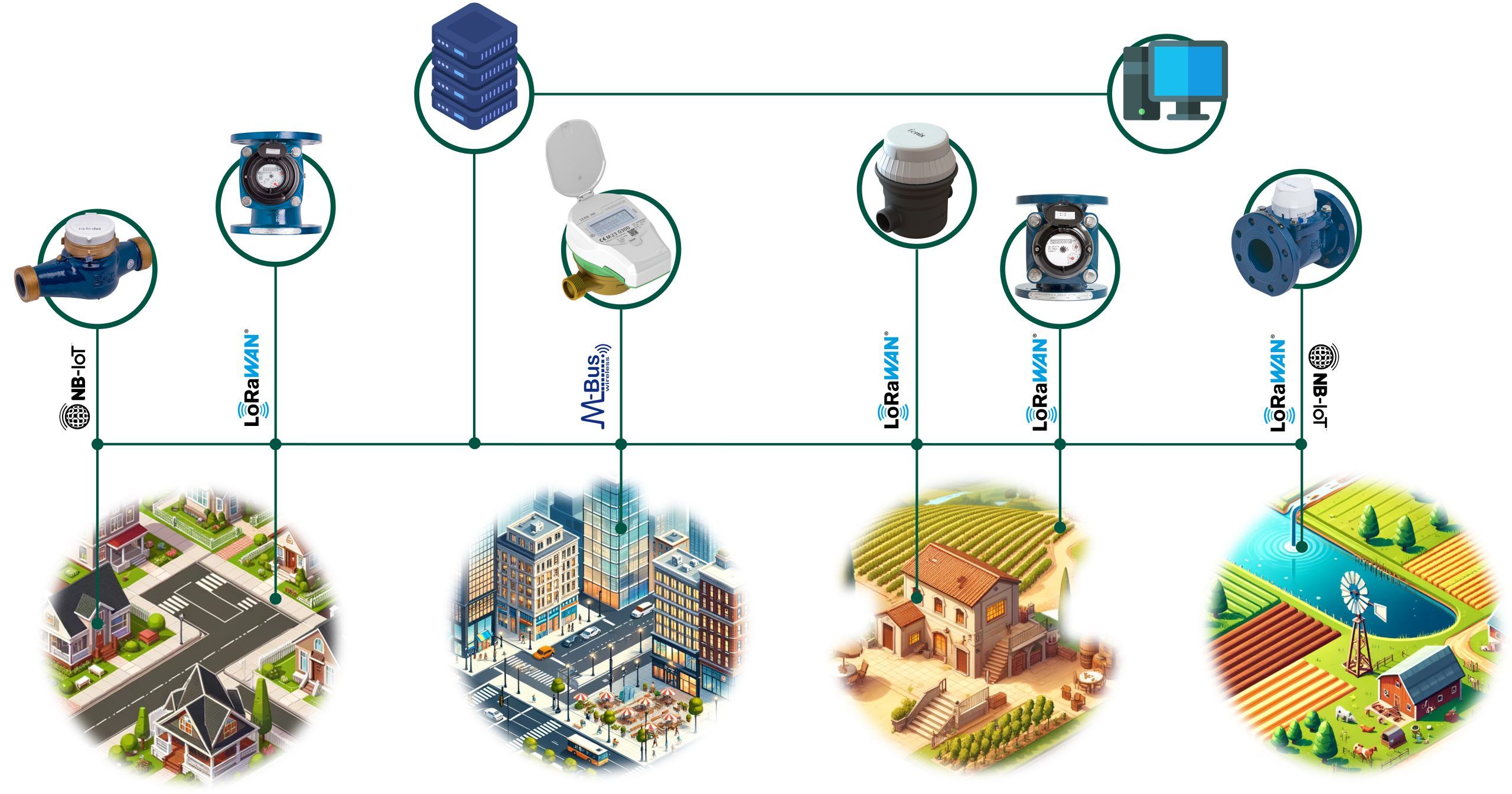 Esquema Contadores de Telegestión Contadores de Agua