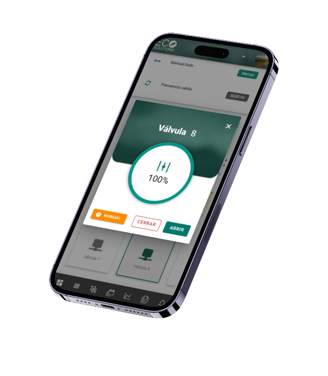 Plataforma Smart Water ejemplo control de válvulas