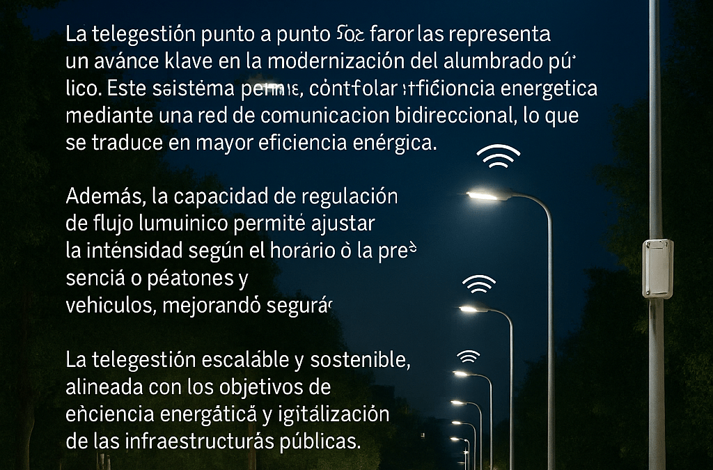 Telegestión punto a punto de farolas: eficiencia e inteligencia al servicio del alumbrado